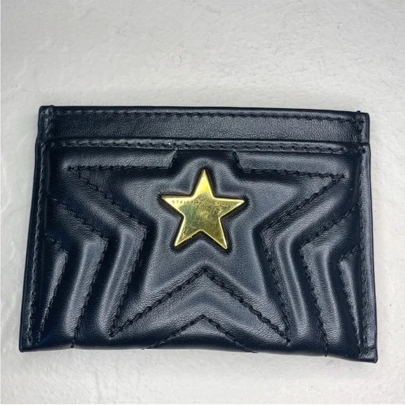 Stella McCartney  Black Card Holder with Gold Star - Picture 13 of 16